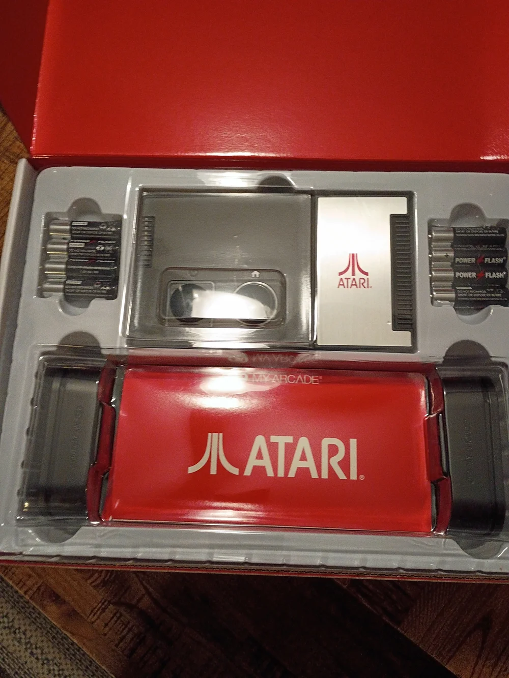 Retro Atari Video Game Console Bundle in Black with Multicolor LED Accents